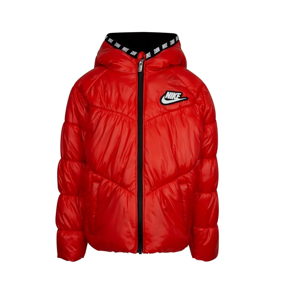 Nike Toddler Girls Chevron Cinched Puffer Jacket 2T RED